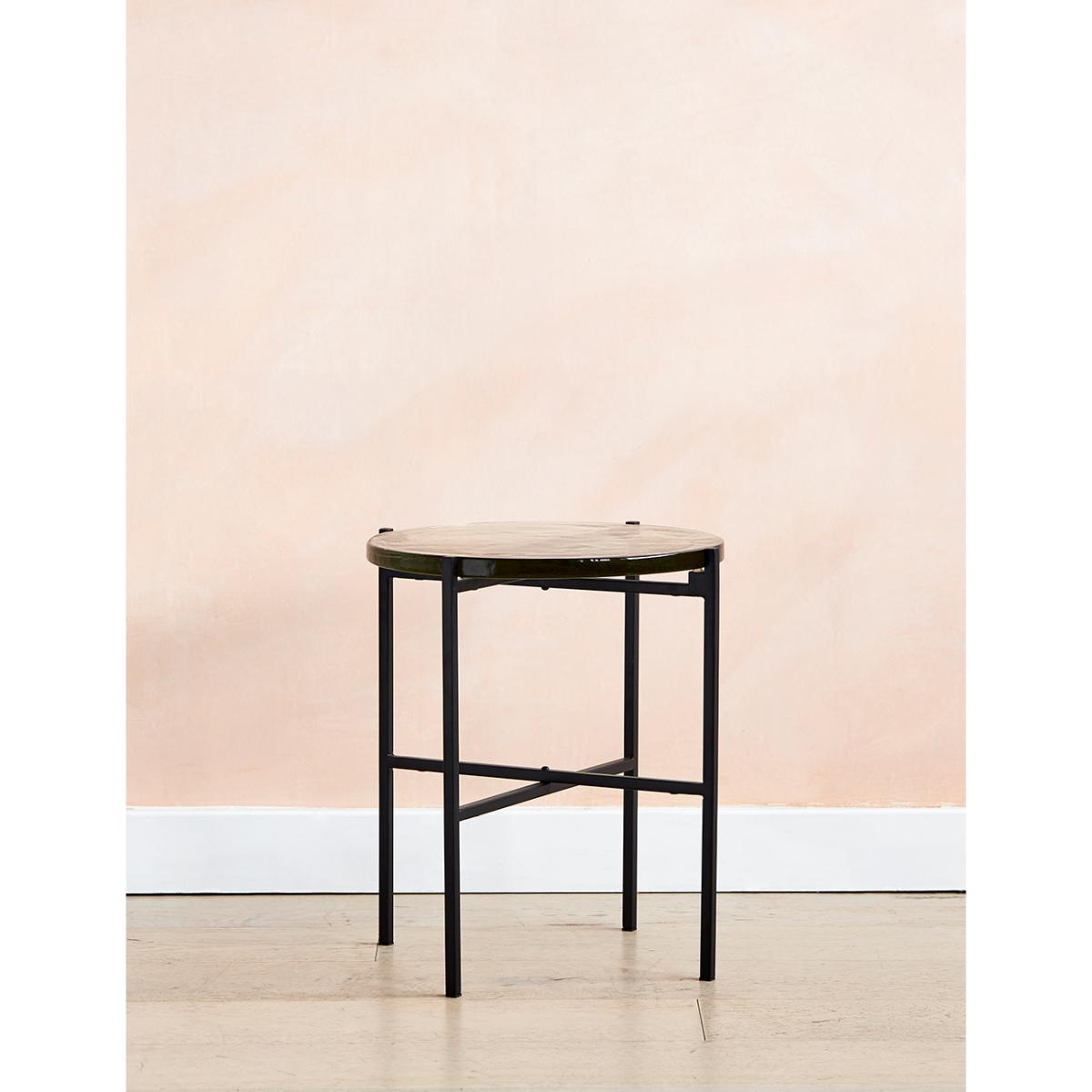 Sophia Glass & Black Side Table – image 2