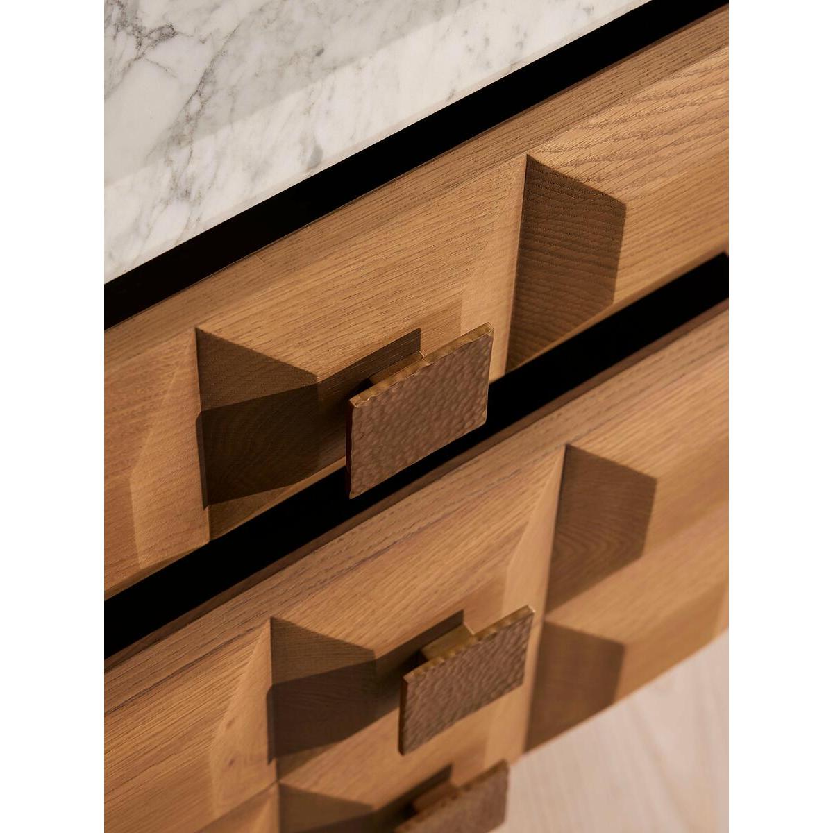 Marius Bedside Table, Small, Arabescato Corchia Marble – image 5