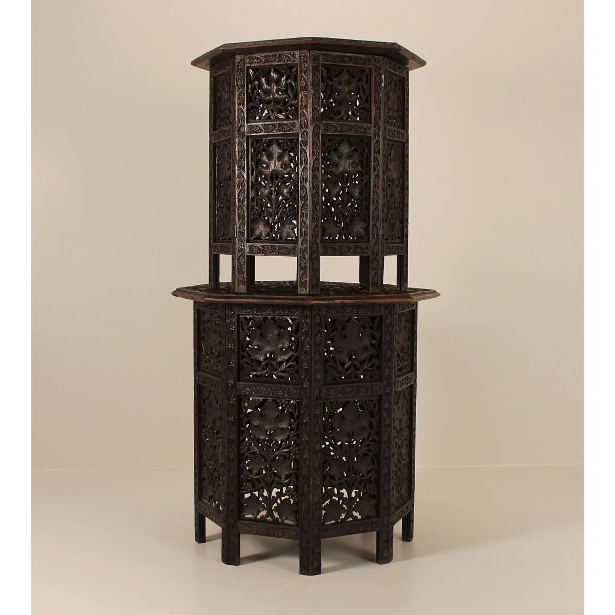 Vintage Carved Side Tables, Wood – image 5