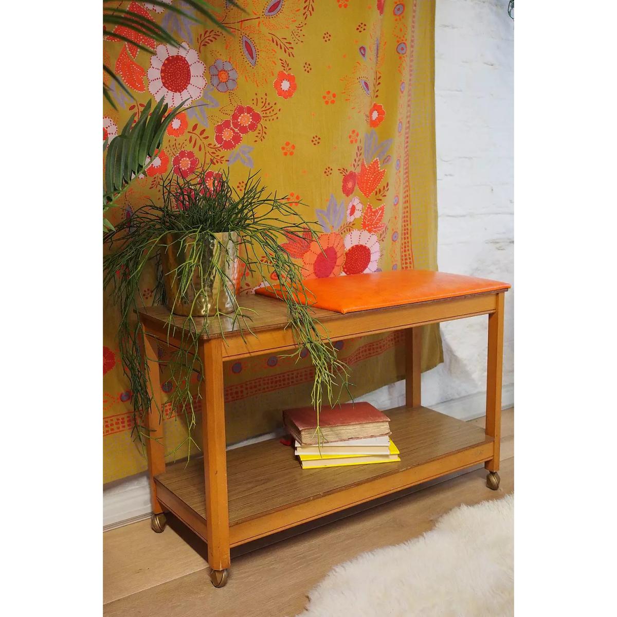 Urban Renewal Vintage 1970s Telephone Seat - Orange 47cm x 75cm x 31cm at Urban Outfitters – image 2