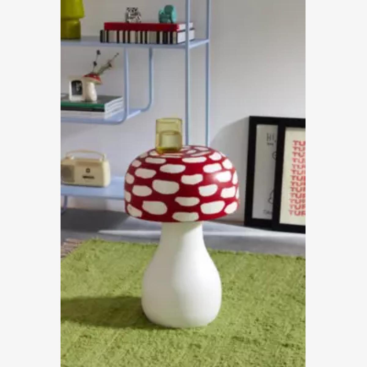 Mushroom Side Table - Red L: 35.5cm x W: 35.5cm x H: 54.5cm at Urban Outfitters – image 1