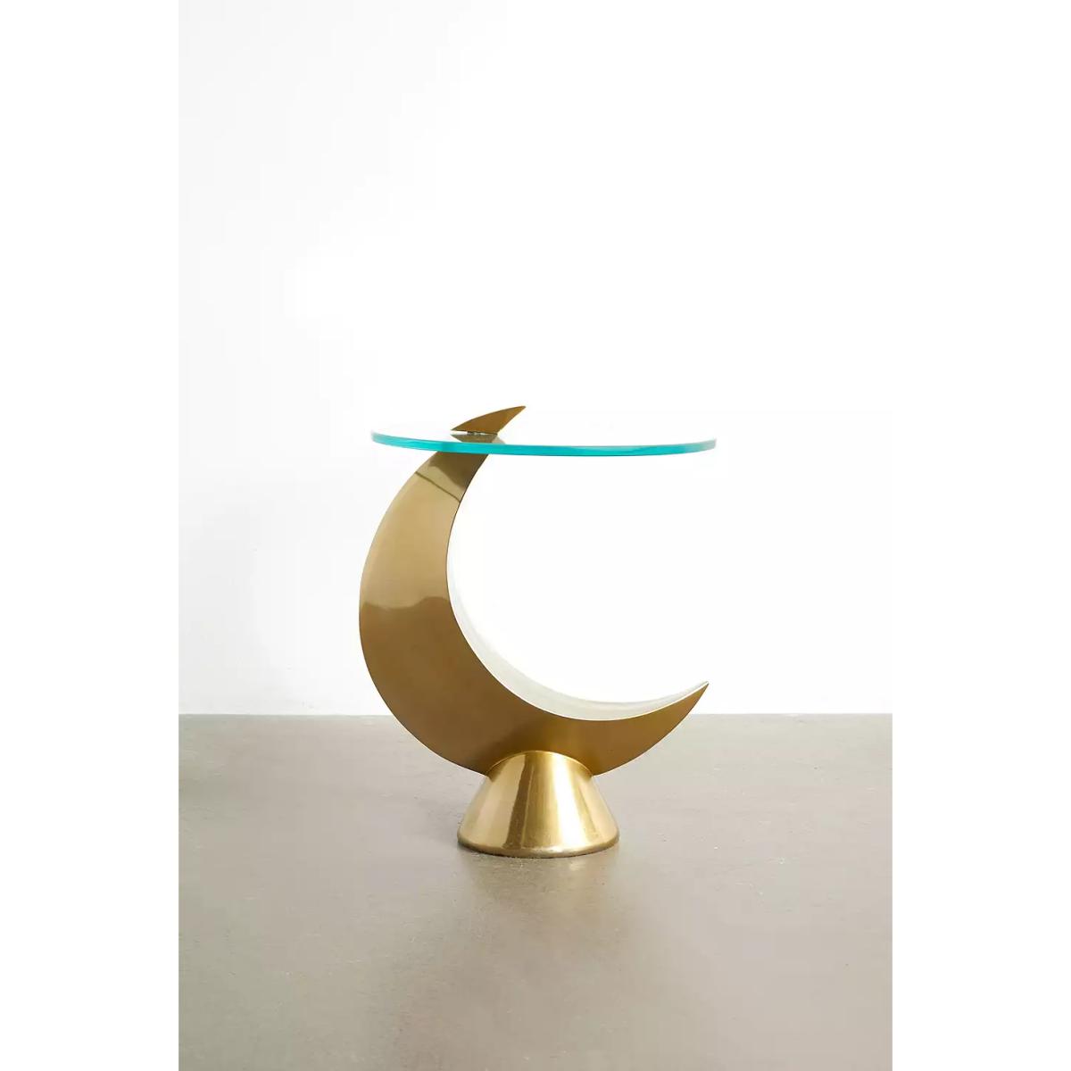 Gold Crescent Moon Side Table - Gold ALL at Urban Outfitters – image 2