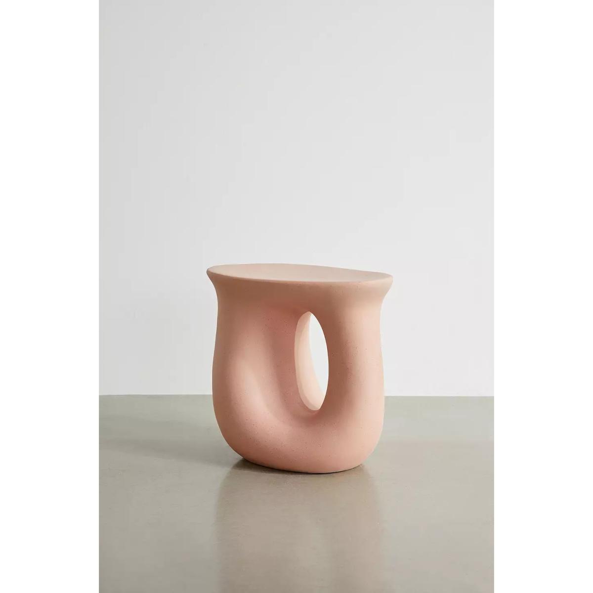 Urban Outfitters Pink Vera Ceramic Side Table - Pink L: 44.9cm X W: 29.9cm X H: 43.9cm – image 3