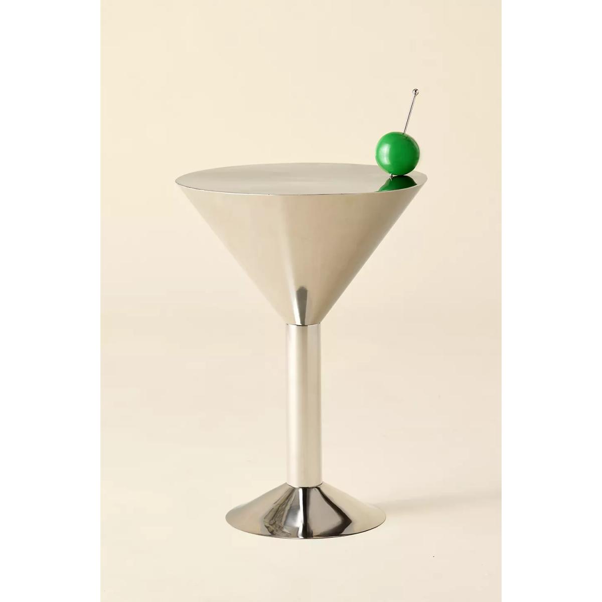 Martini Side Table - Silver W: 35.5cm x H: 59cm at Urban Outfitters – image 2
