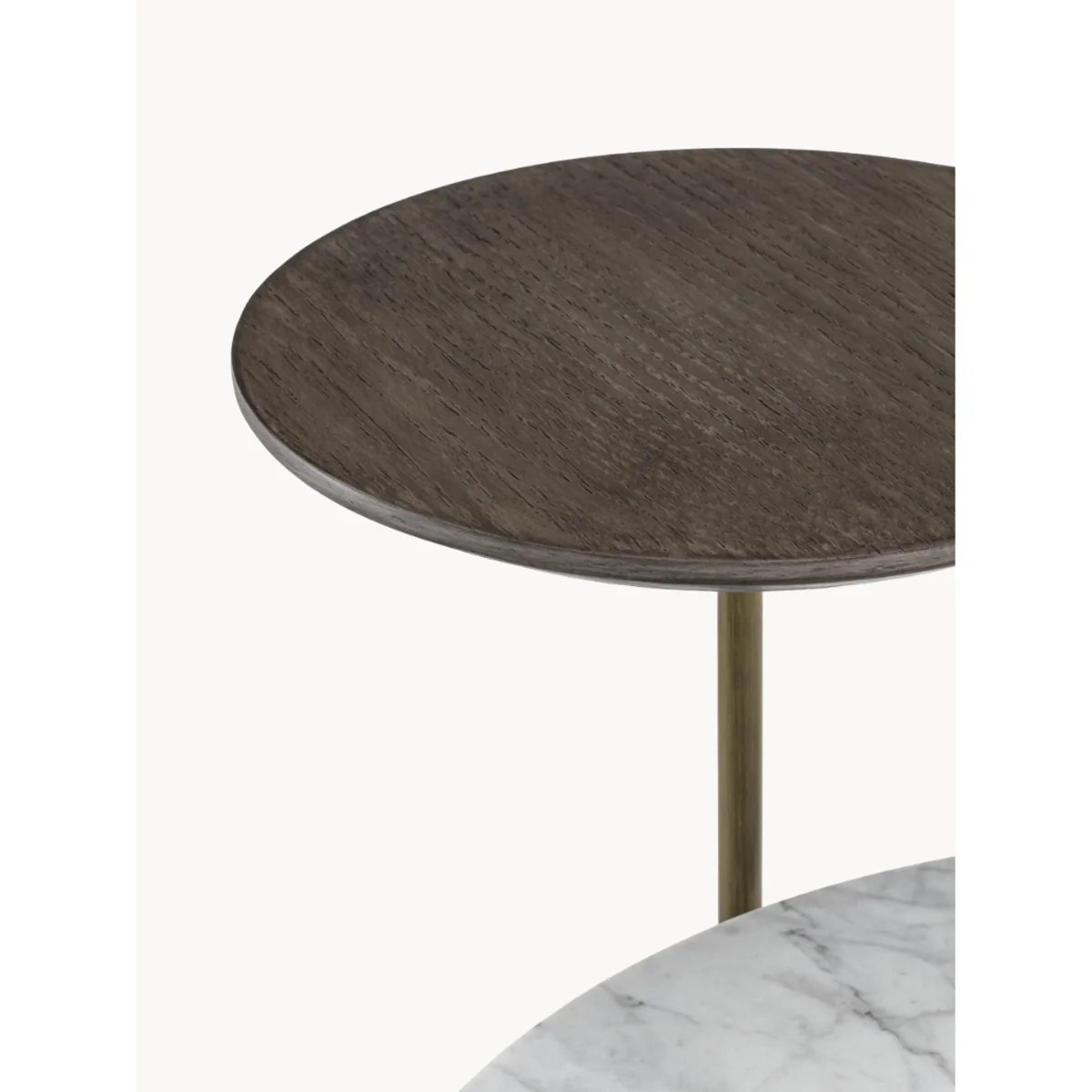 Side Table Faye with Round Marble Top & Storage – image 5