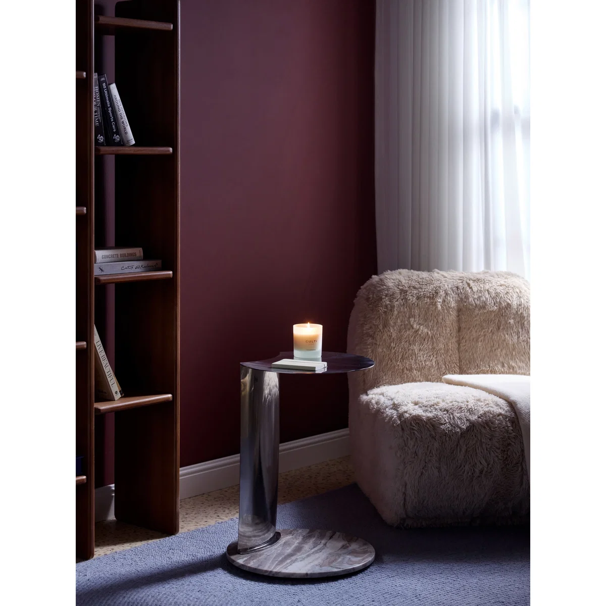 Round Side Table Kerrington with Marble Base – image 9