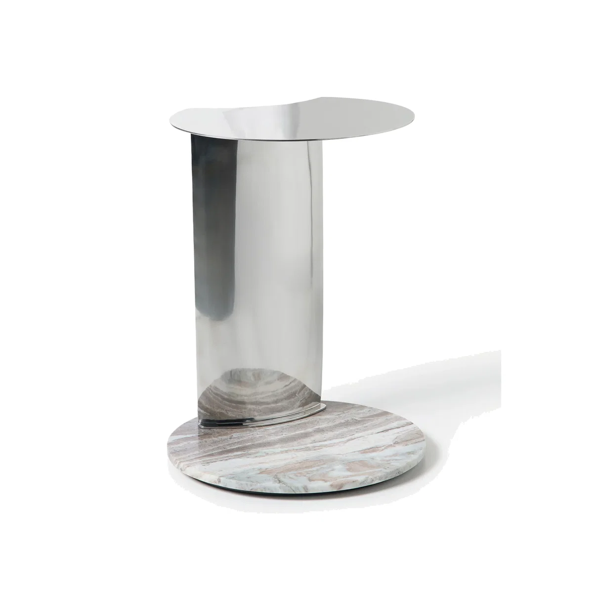 Round Side Table Kerrington with Marble Base – image 1