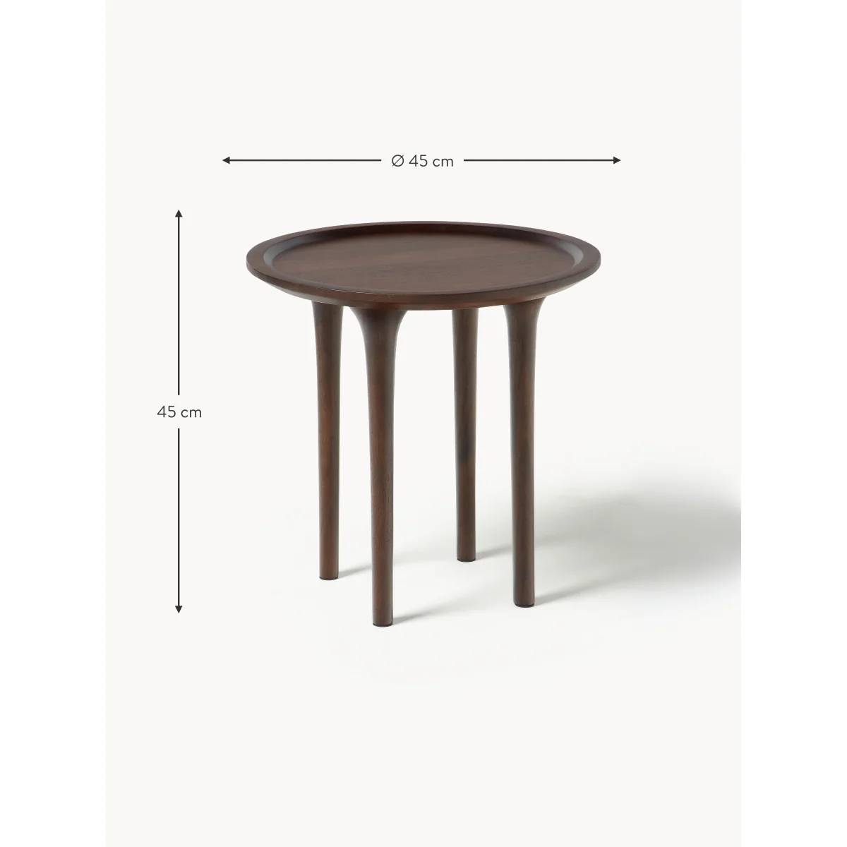 Round Mango Wood Side Table Jeani – image 7