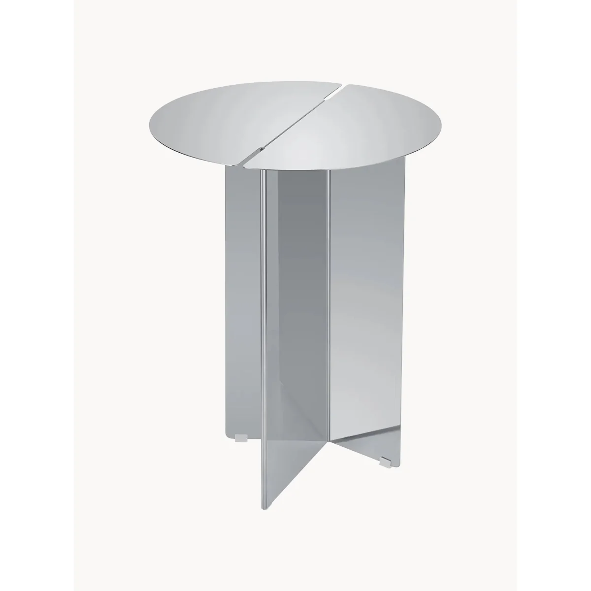 Round Stainless Steel Side Table Oru – image 2