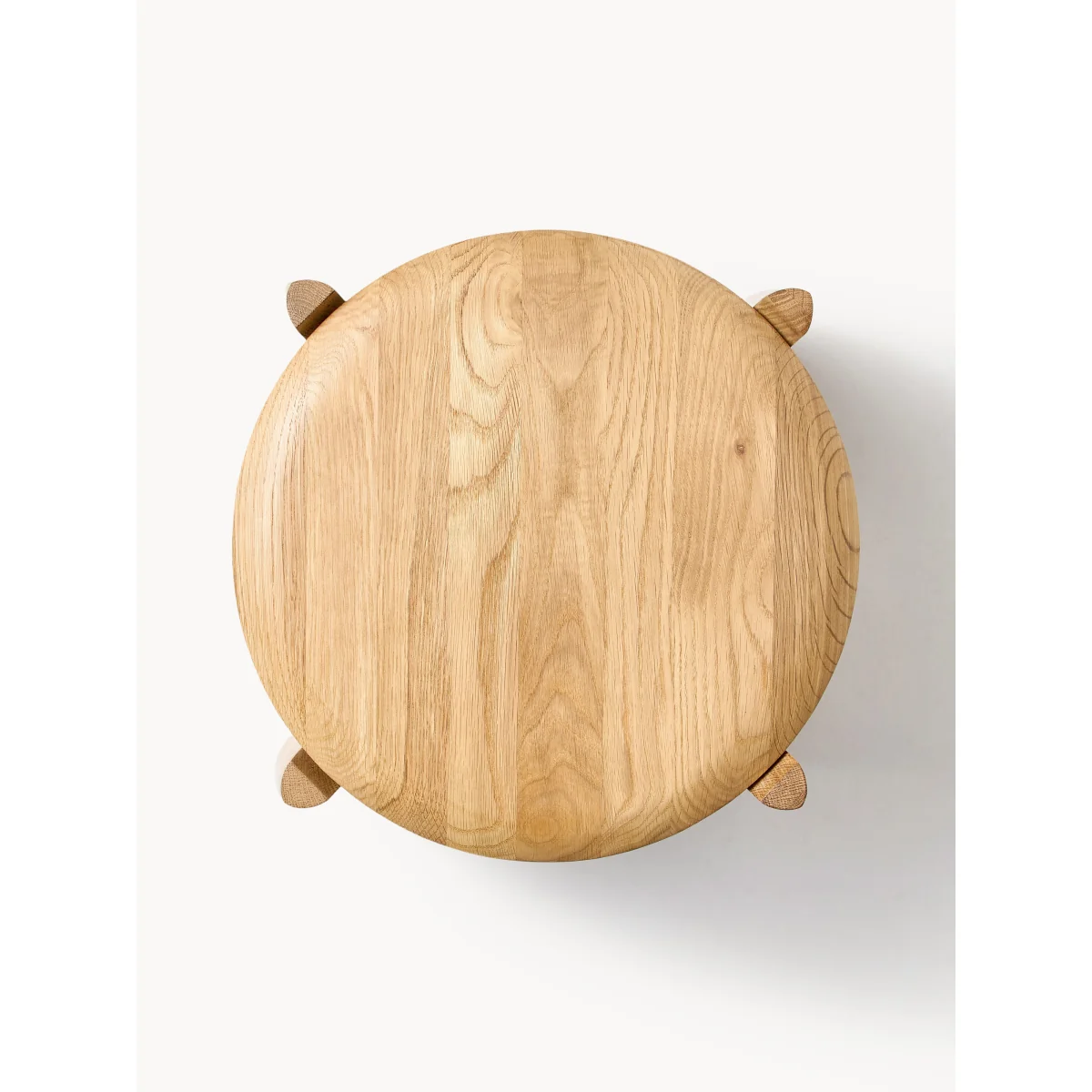 Round Oak Wood Side Table Hilda – image 5