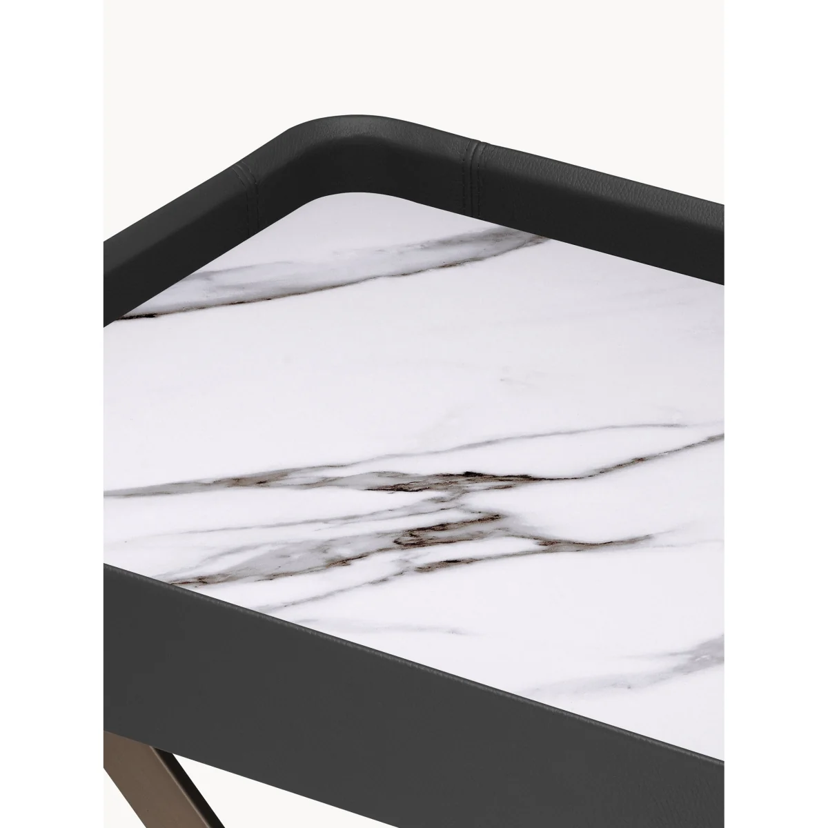 Folding Side Table Monarch with Marble-Effect Tray – image 5