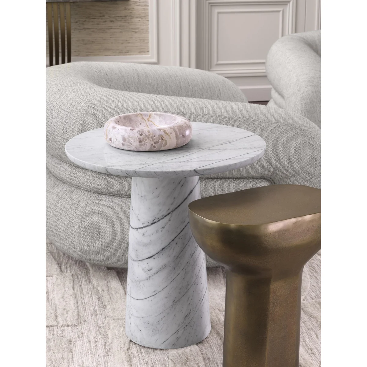 Round Marble Side Table Terry – image 2