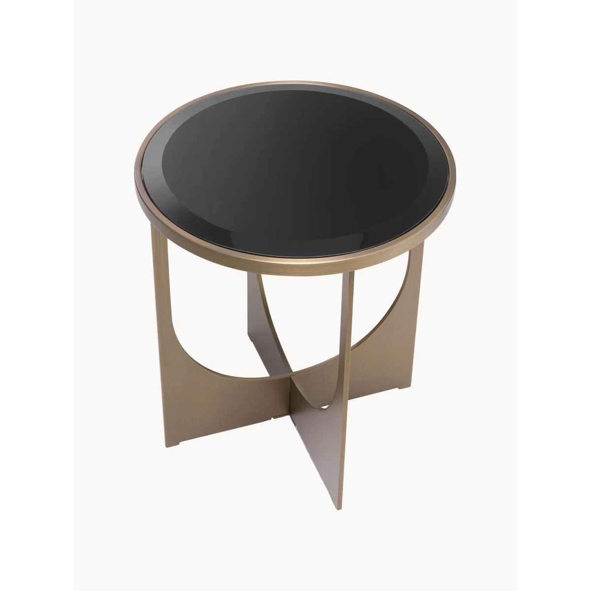 Round Side Table Elegance with Glass Top – image 3