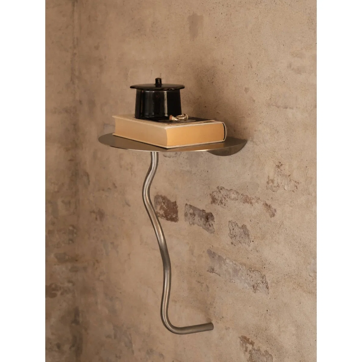 Stainless Steel Wall Side Table Curvature – image 3