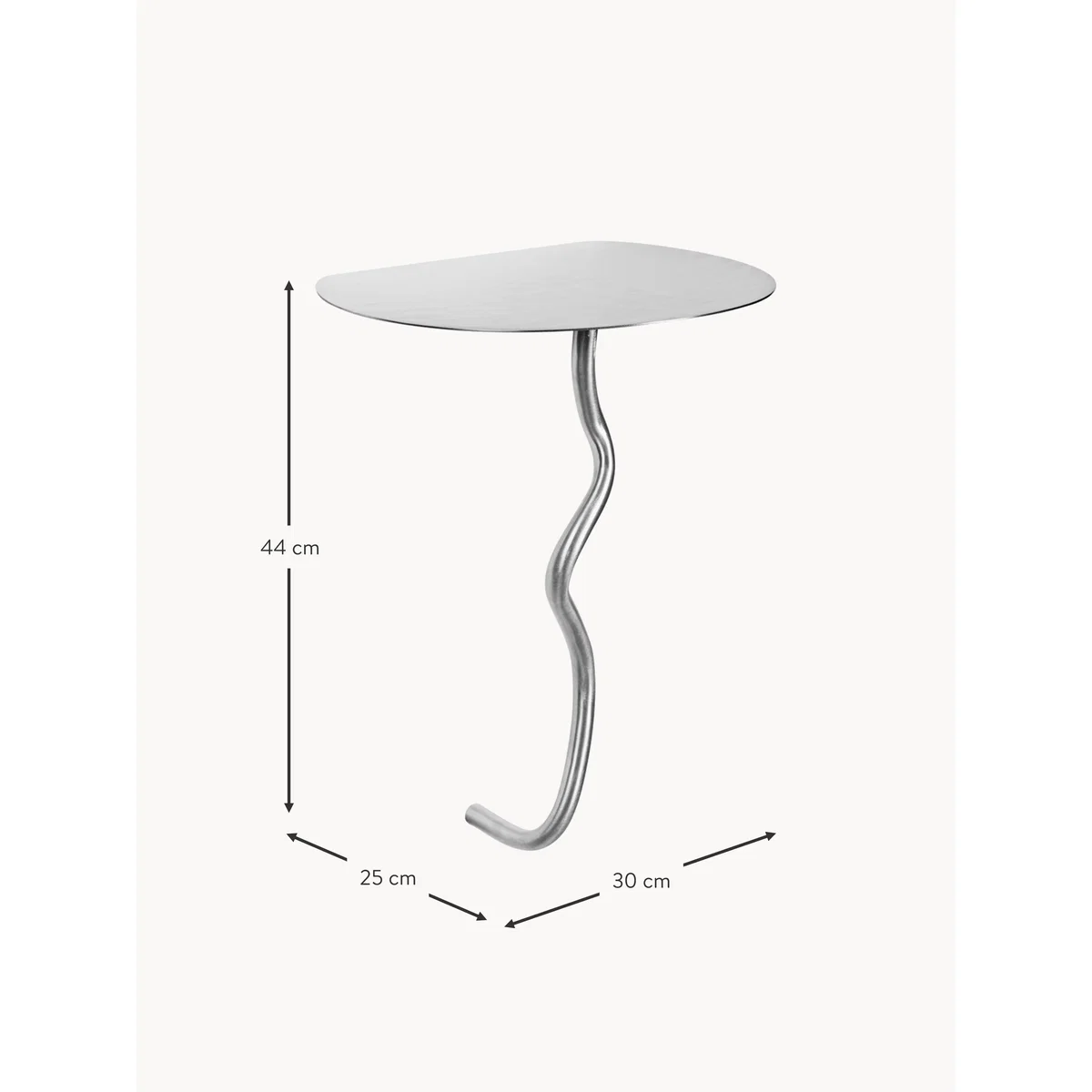 Stainless Steel Wall Side Table Curvature – image 4