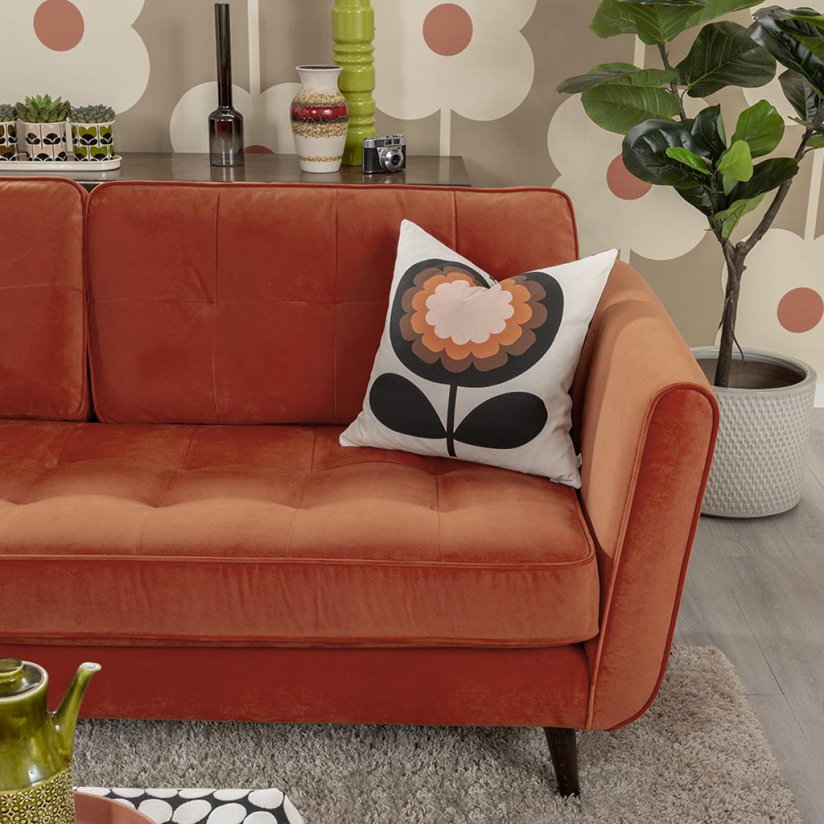 Orla Kiely - Ivy Three Seater Sofa - Glyde Tomato – image 6
