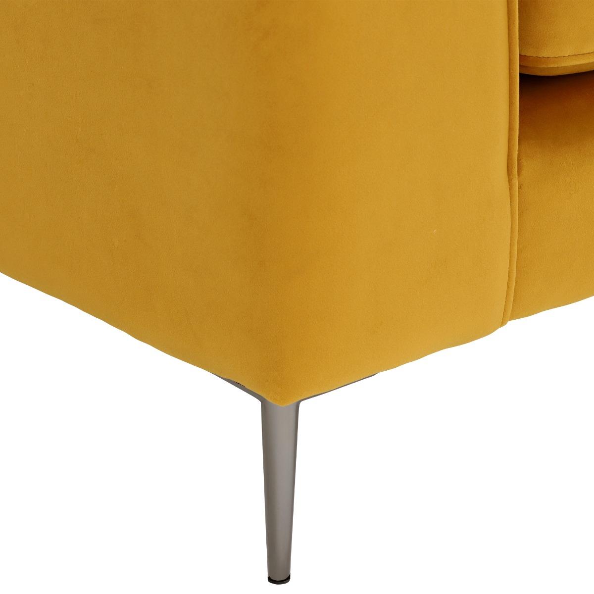 Conza Large 3 Seater Sofa, Yellow Velvet | Barker & Stonehouse – image 4