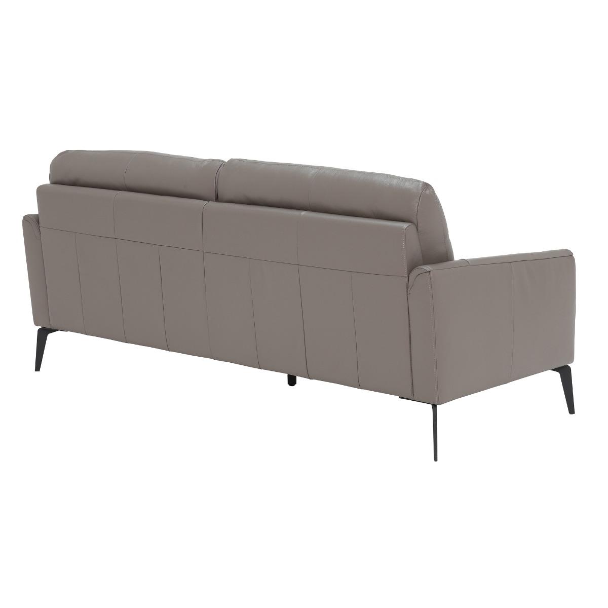 Belgravia 3 Seater Sofa, Grey Leather | Barker & Stonehouse – image 3