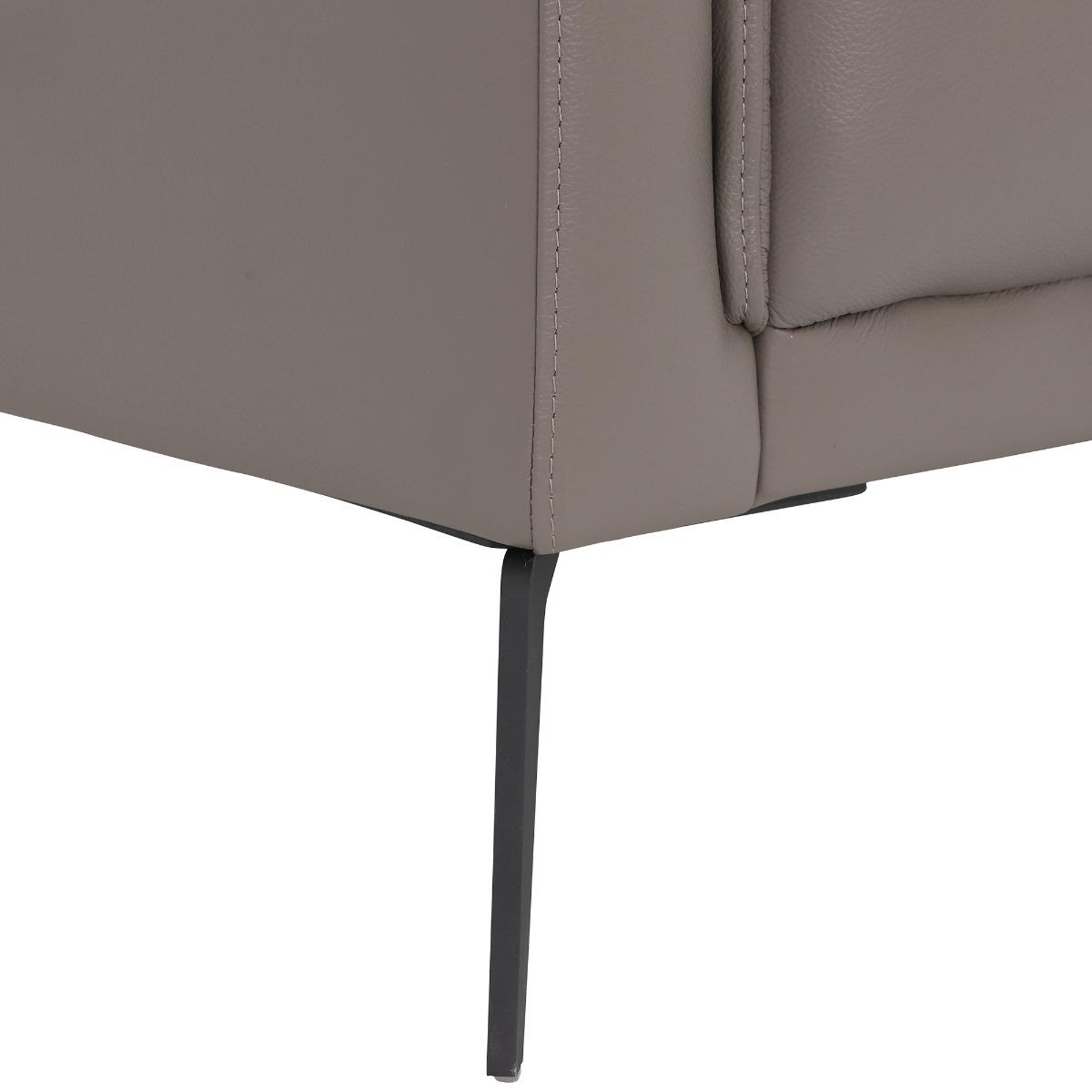 Belgravia 3 Seater Sofa, Grey Leather | Barker & Stonehouse – image 5