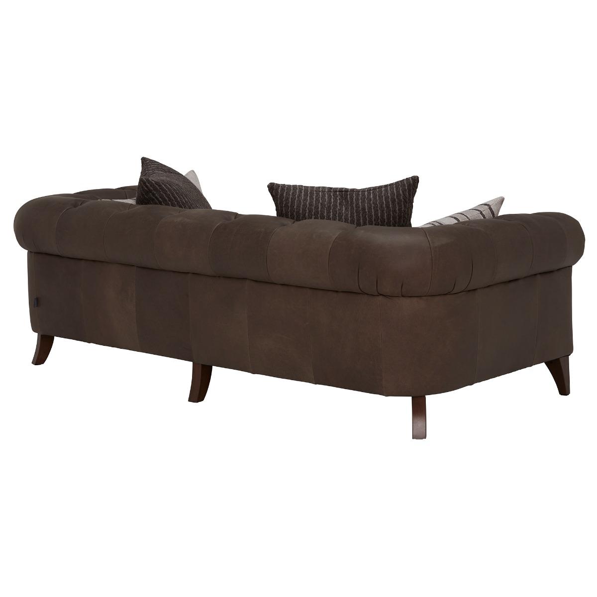Anya 3 Seater Shallow Leather Sofa, Brown | Barker & Stonehouse – image 5