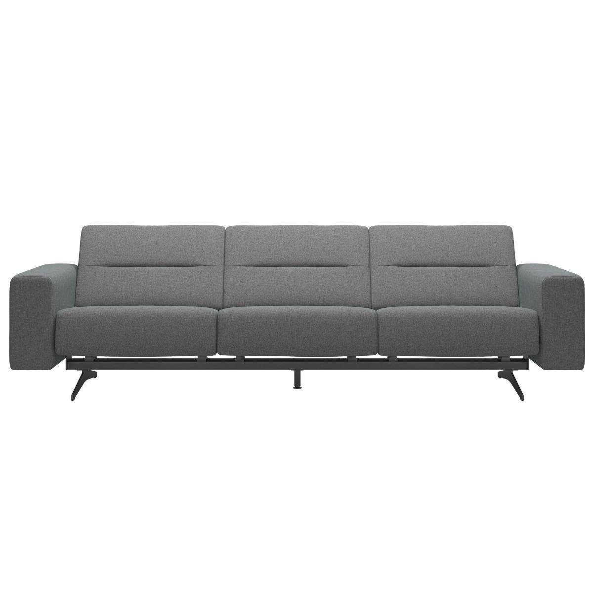 Stressless Stella 3 Seater With S1 Arms Recliner Sofa, Grey Leather | Barker & Stonehouse – image 2