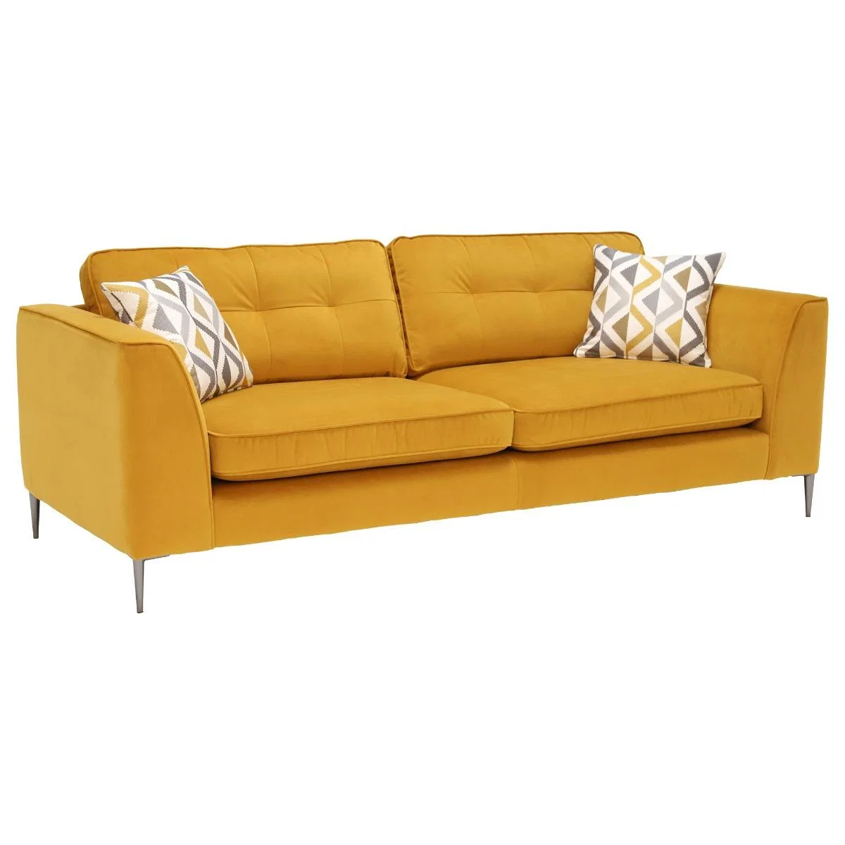 Conza Extra Large Sofa, Yellow Velvet | Barker & Stonehouse – image 3