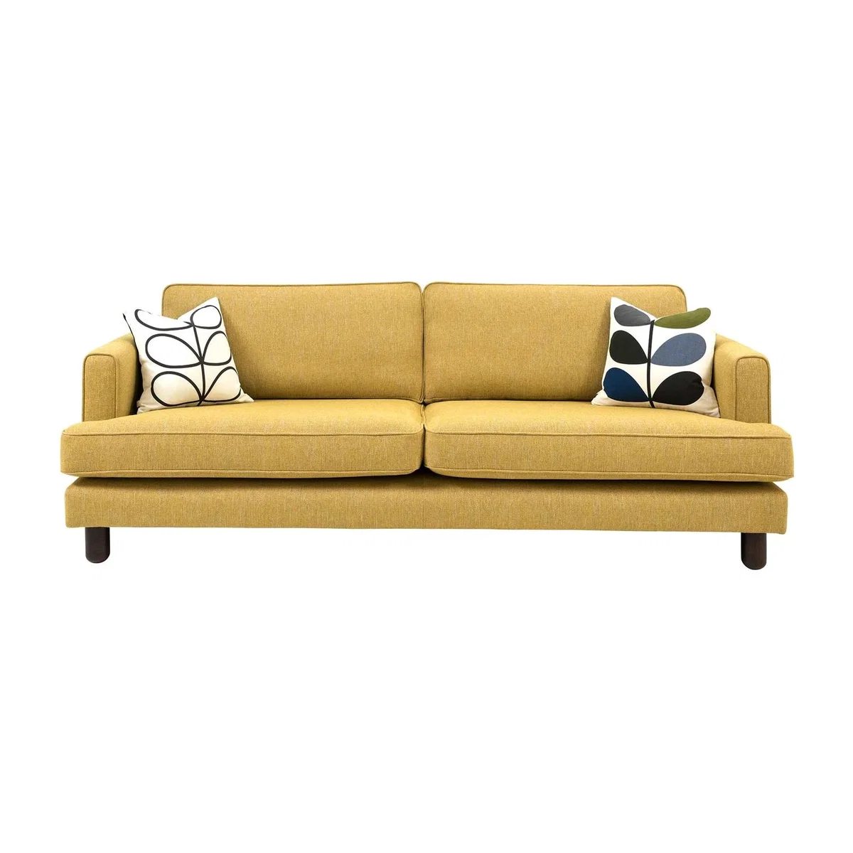 Orla Kiely Willow Large 3 Seater Sofa, Yellow Fabric | Barker & Stonehouse – image 1