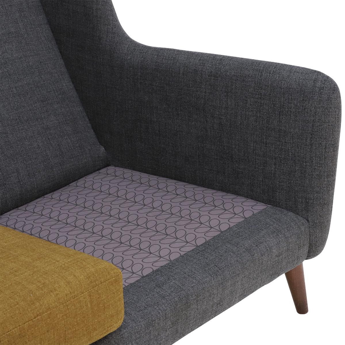 Orla Kiely Fern Small 3 Seater Sofa, Blue Fabric | Barker & Stonehouse – image 6
