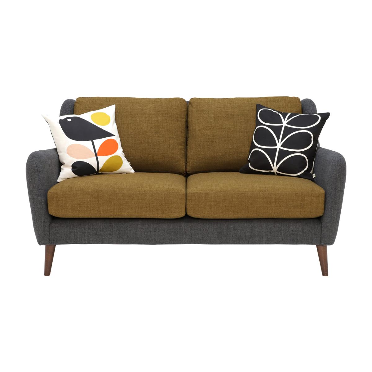 Orla Kiely Fern Small 3 Seater Sofa, Blue Fabric | Barker & Stonehouse – image 1