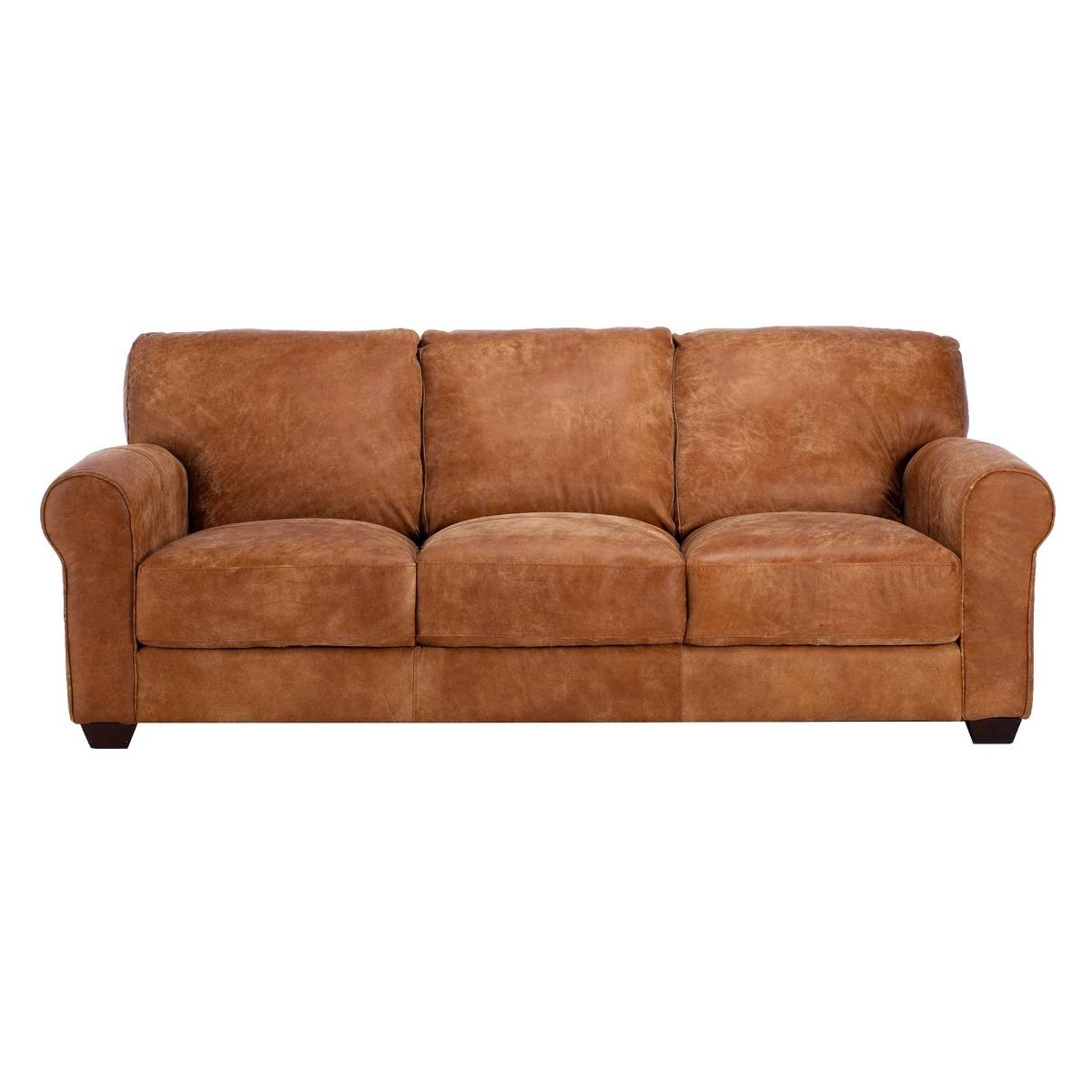 Houston 3 Seater Sofa, Brown Leather | Barker & Stonehouse – image 2