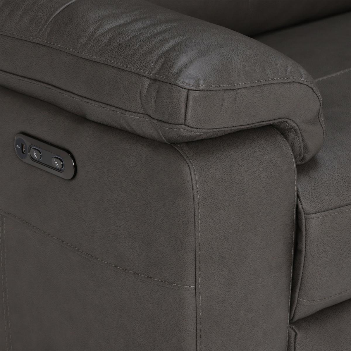 Clark 3 Seater Recliner Sofa With Power Motion Recliner Leather | Barker & Stonehouse – image 3