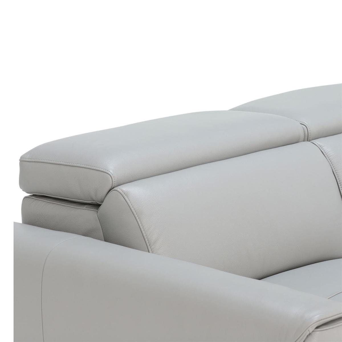 Bayswater 3 Seater Electric Recliner With Electric Headrest, Grey Leather | Barker & Stonehouse – image 8