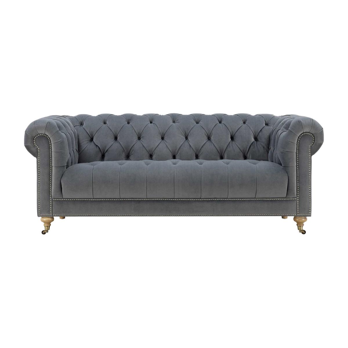 Ullswater 3 Seater Sofa, Grey Velvet | Barker & Stonehouse