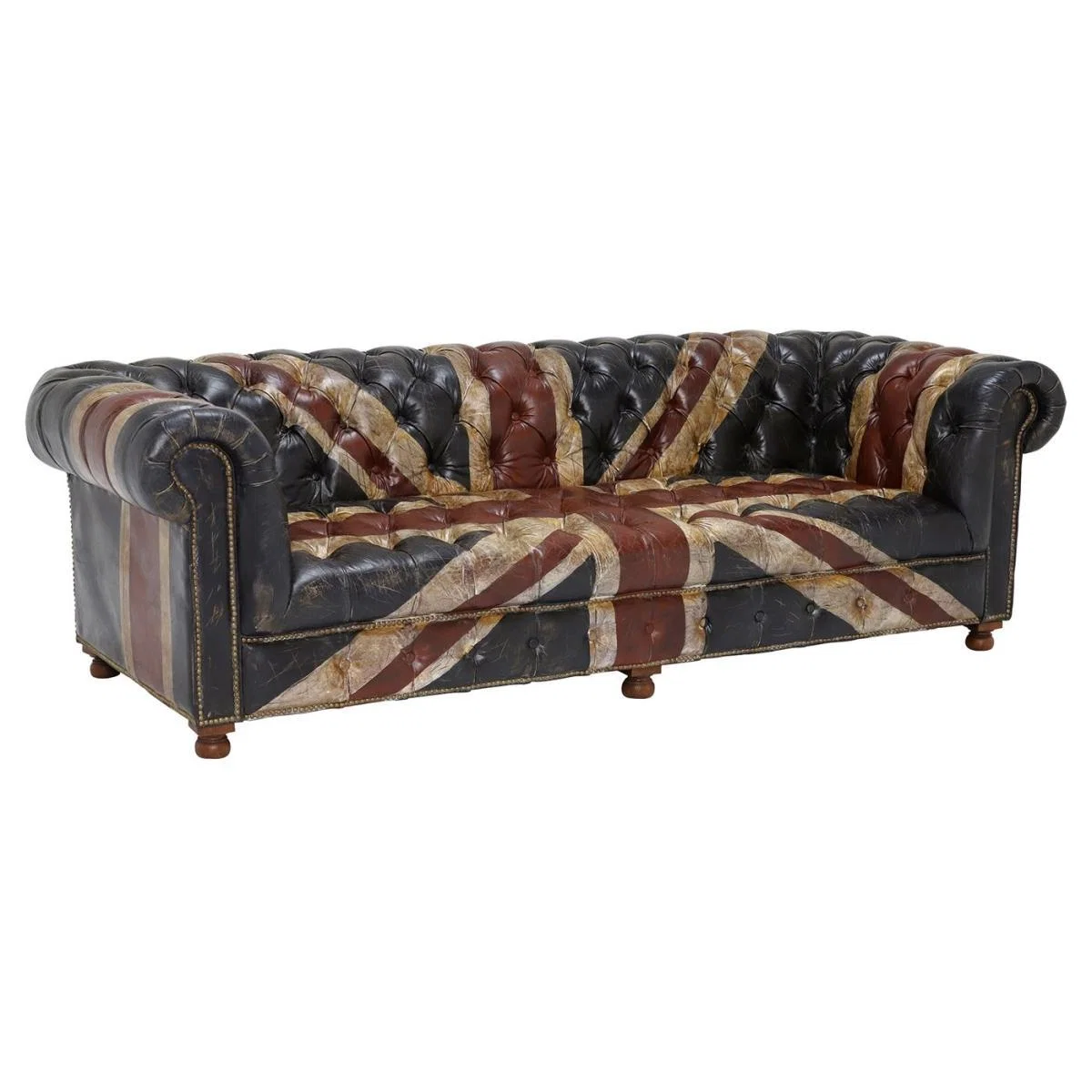 Timothy Oulton Westminster Button 3 Seater Chesterfield Sofa, Jack'dn Broken – image 2