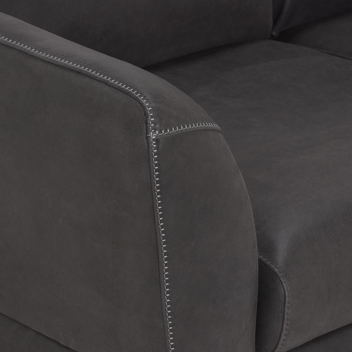 Tennessee 3 Seater Sofa, Grey Leather | Barker & Stonehouse – image 3