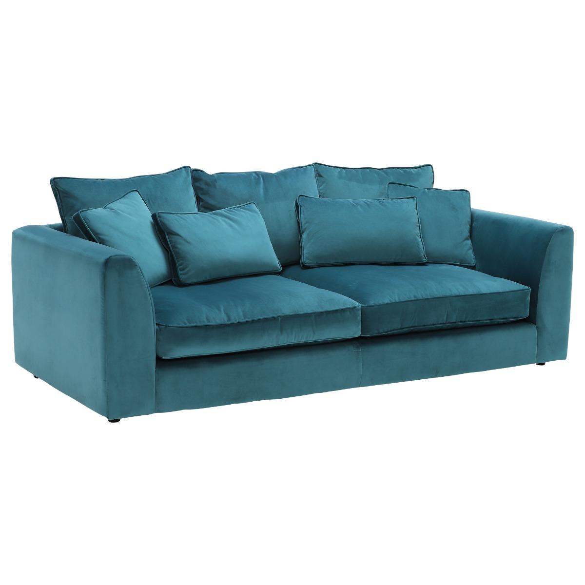 Harrington Large 3 Seater Sofa, Blue Fabric | Barker & Stonehouse – image 2