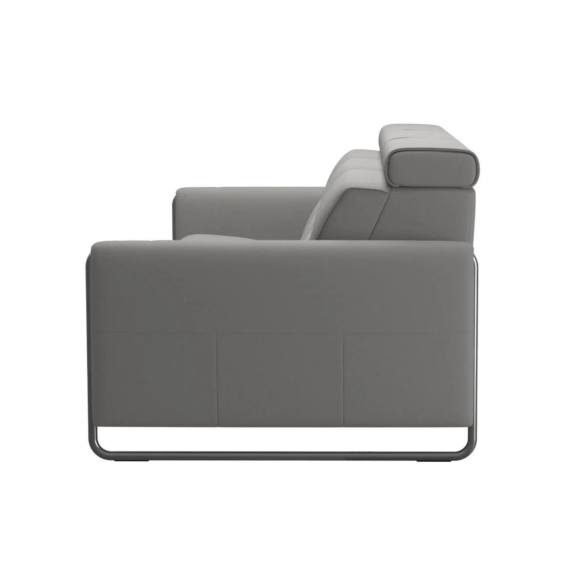 Stressless Emily 3 Seater With 2 Power Quickship Recliner Sofa, Grey Leather | Barker & Stonehouse – image 3
