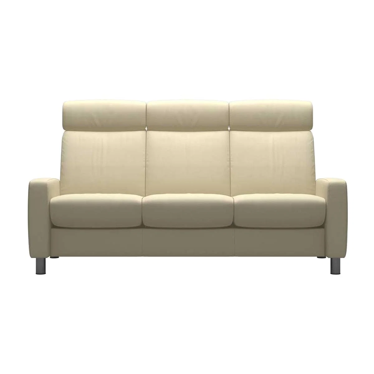 Stressless Arion High Back 3 Seater Sofa, White Leather | Stressless – image 1