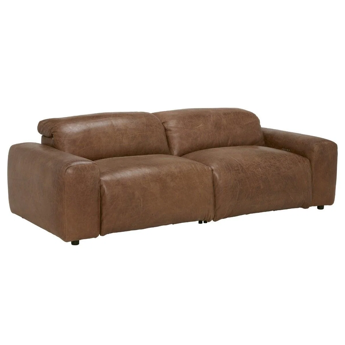 Timothy Oulton Pudgie Motion 3 Seater Sofa, Brown Leather | Barker & Stonehouse – image 2