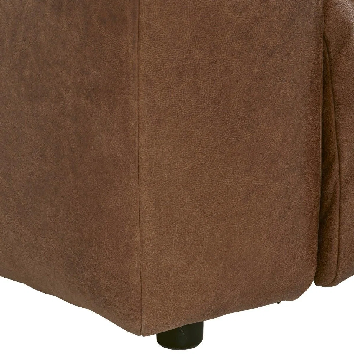 Timothy Oulton Pudgie Motion 3 Seater Sofa, Brown Leather | Barker & Stonehouse – image 4