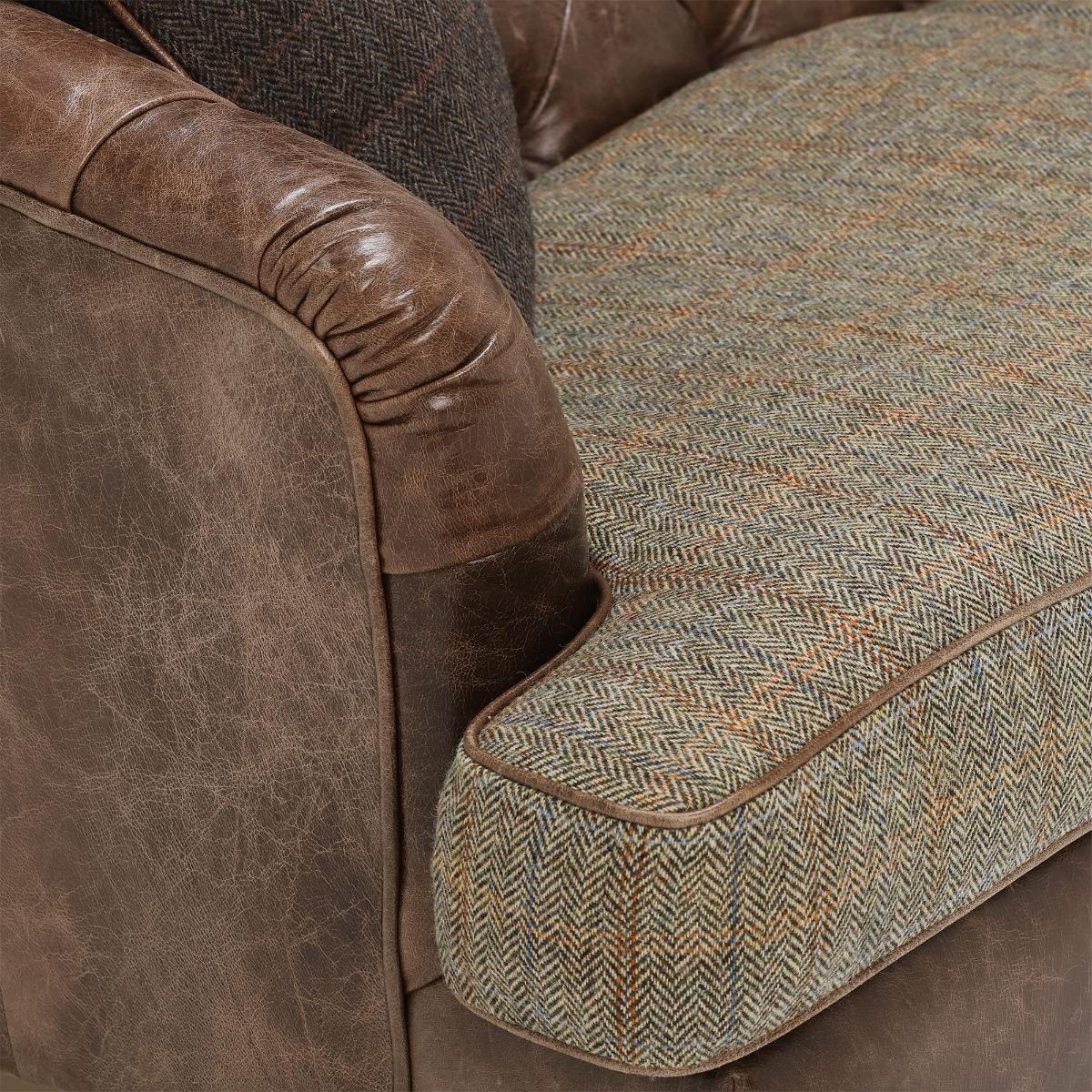 Tetrad Harris Tweed Dalmore Midi 3 Seater Sofa, Brown Fabric | Barker & Stonehouse – image 3
