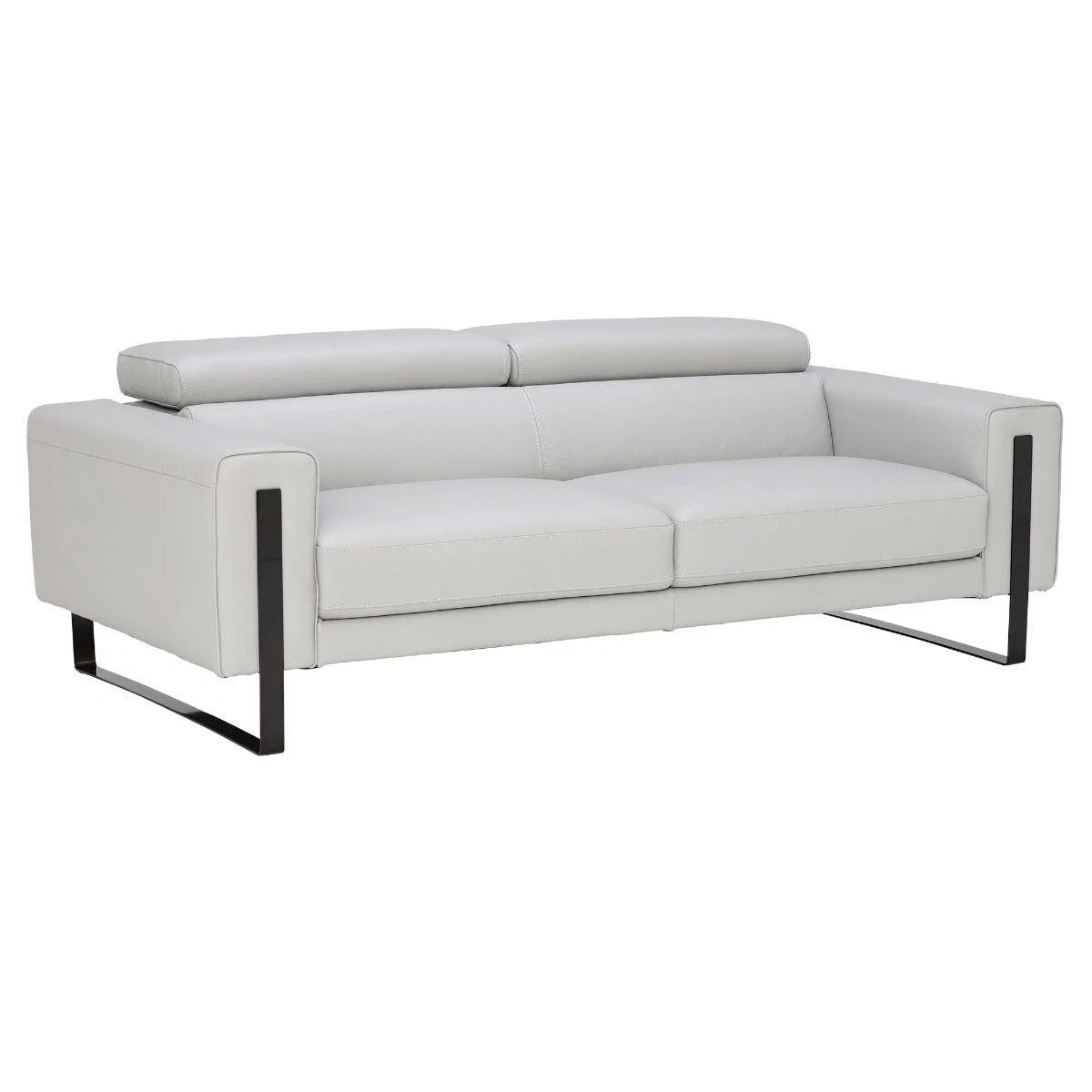 Milan 3 Seater Sofa, Grey Leather | Barker & Stonehouse – image 3