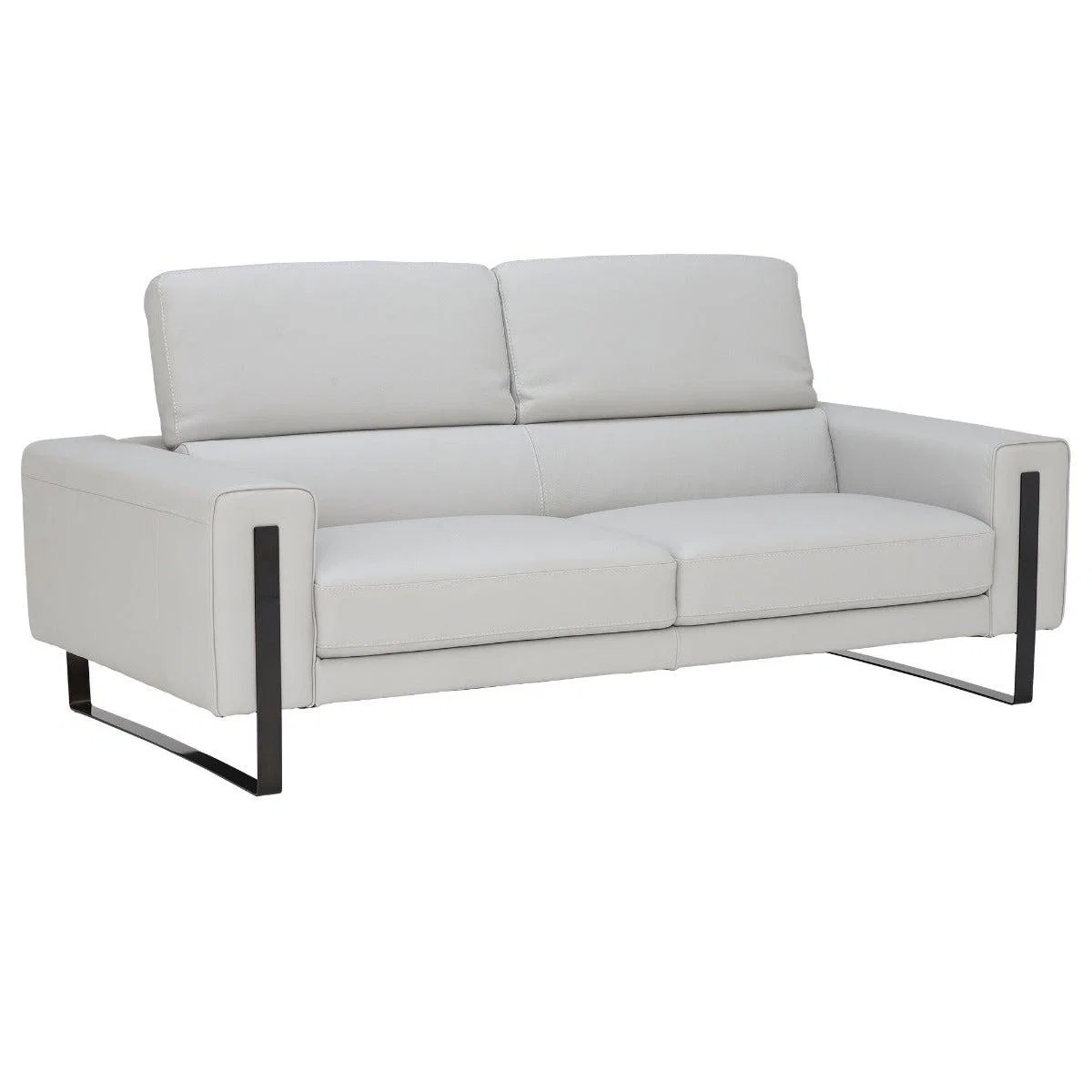 Milan 3 Seater Sofa, Grey Leather | Barker & Stonehouse – image 4