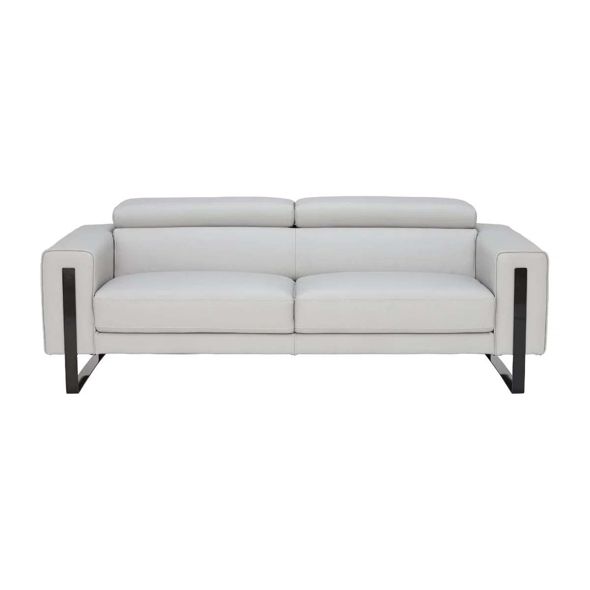 Milan 3 Seater Sofa, Grey Leather | Barker & Stonehouse – image 1