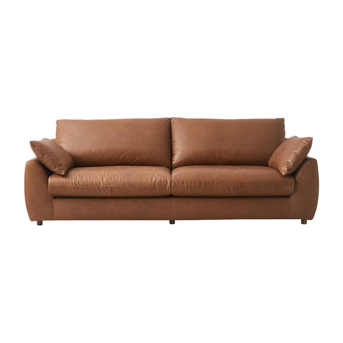 Odair 3 Seater Sofa, Brown Leather | Barker & Stonehouse – image 1