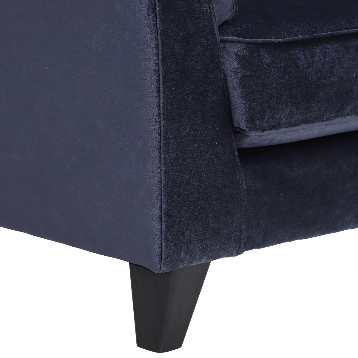 Rene 3 Seater Sofa Without Scatters, Blue Fabric | Barker & Stonehouse – image 3