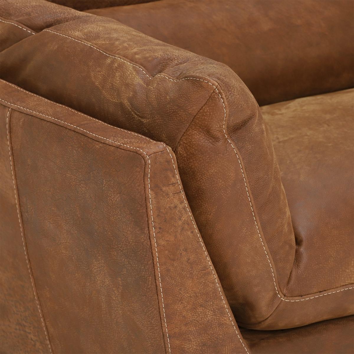 New Marnie 100% Leather 3 Seater Sofa - Brown - W239 x D105 x H88cm - Barker &amp; Stonehouse – image 3