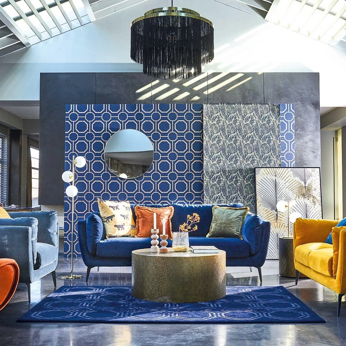 3 Seater Sofa - Navy - W217 x D93 x H88cm - Barker and Stonehouse – image 2
