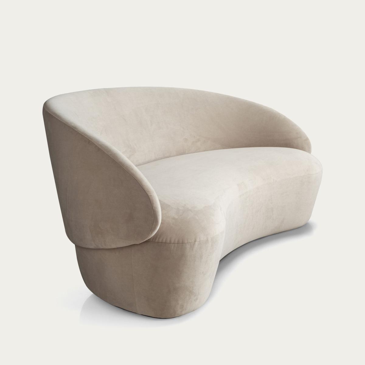 Beige Naïve Sofa Velvet Textum Avelina - 3 Seater – image 2