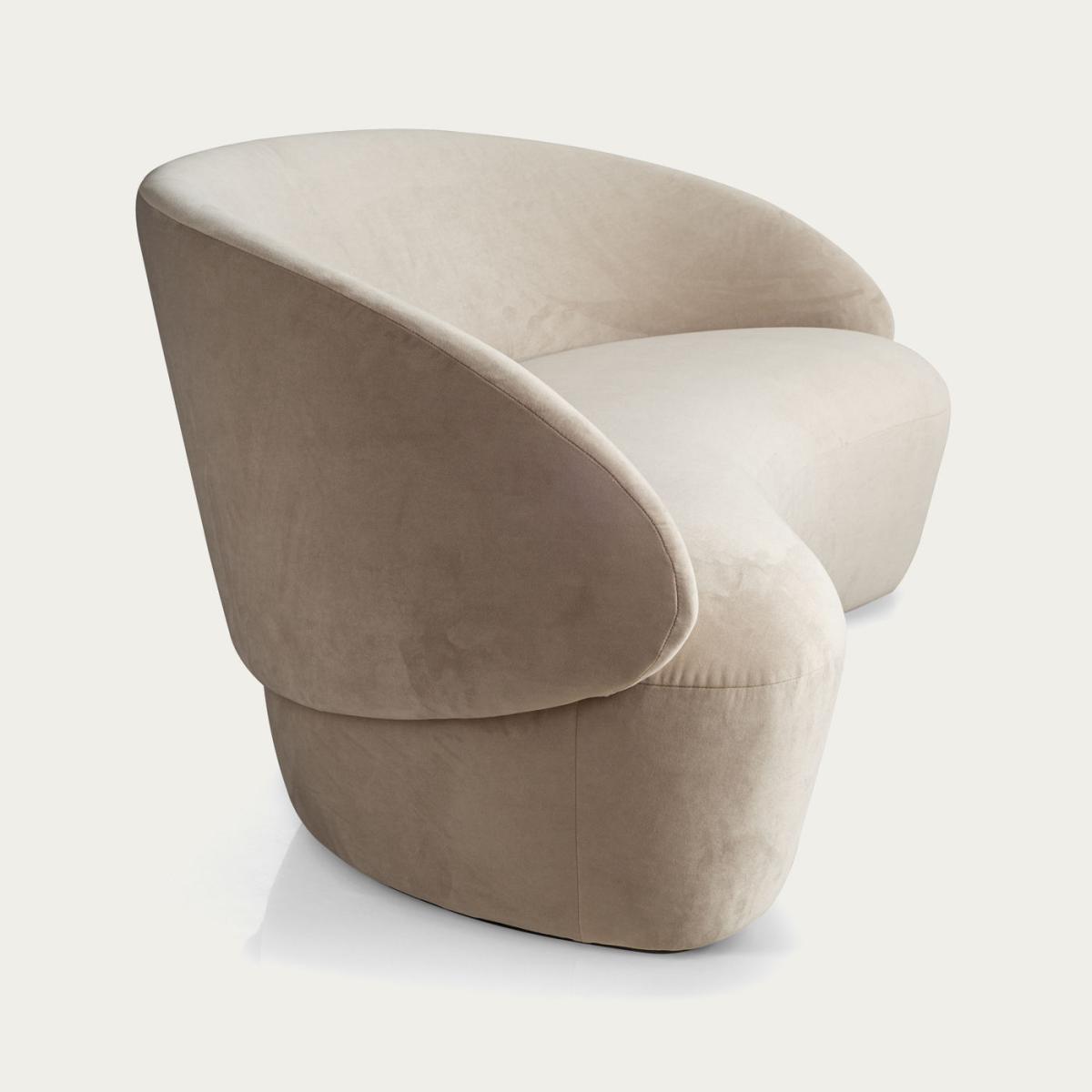 Beige Naïve Sofa Velvet Textum Avelina - 3 Seater – image 3